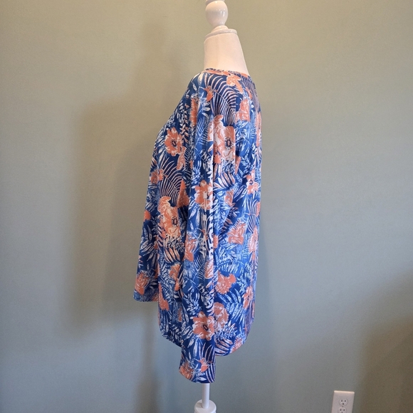 Columbia Long Sleeve Performance Fishing Gear Floral Sun Protection Top Size 2X - Picture 4 of 11